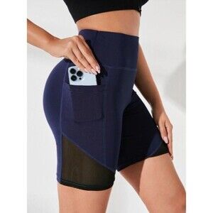 NEW Small Phone Pocket Biker Athletic Sports Shorts -Breathable Soft Mesh Panel